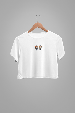 Max & Checo Pixel Art Crop Top